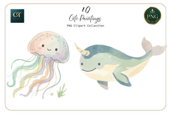 Download Cute Watercolor Style Png Set - Watercolor style Collection