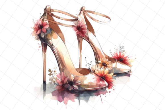 Download High-heeled Shoes Watercolor Style - Watercolor style Collection