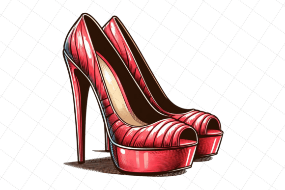 Download High-heeled Shoes Watercolor Style - Watercolor style Collection
