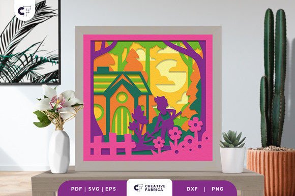 Download Blooming Garden 3D Shadow Box Paper Cut - Blooming Collection
